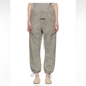 NWOT FEAR OF GOD ESSENTIALS Gray Polyester Lounge Sherpa Pants, size XXS